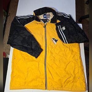 Vintage Starter Pittsburgh Penguins Full Zip Jacket With Pullout Hoodie Size 2XL